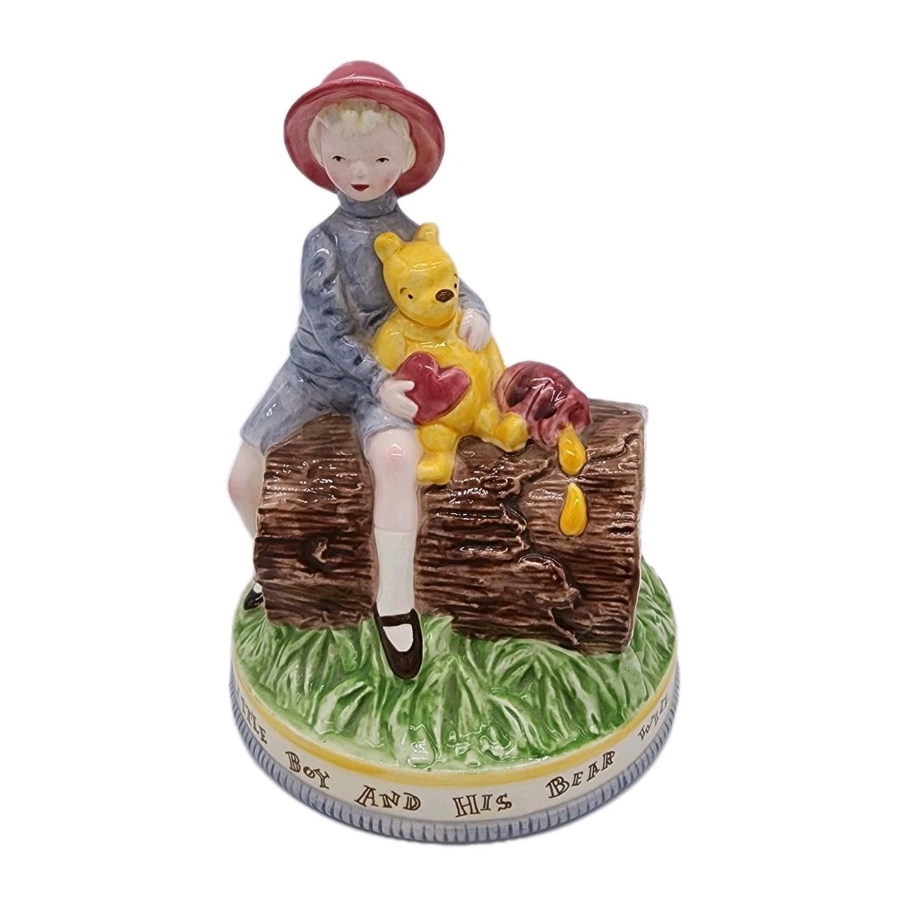 Disney Coin Bank Winnie the Pooh & Christopher Robin Ceramic By Charpente 6.5″