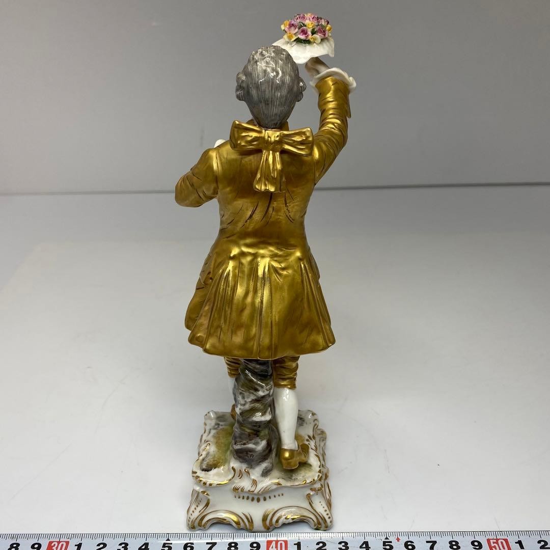 Antique Dresden Porcelain Figurine Doll Gentleman Height 8.4inch
