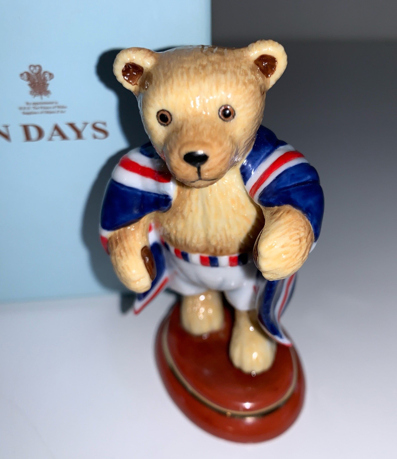 Halcyon Days Limited Edition British Britain Boxer Teddy Bear 2012 With Box RARE