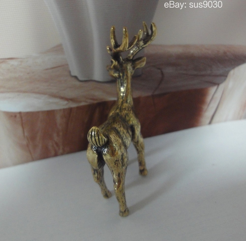 Solid Brass Deer Statue: Home Decor Sculpture