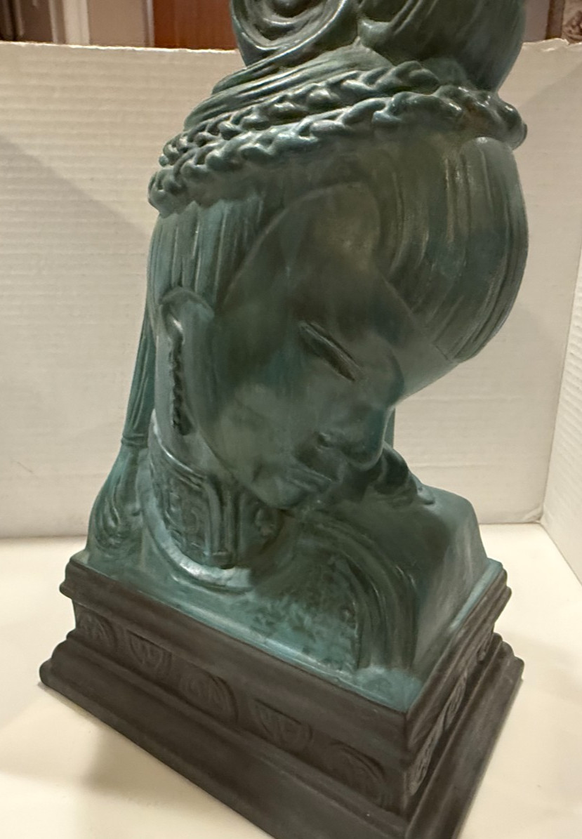 Universal Statuary Corp 1960 Chinoiserie Asian Empress Figural Bust Decor 13″