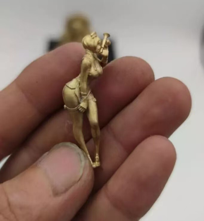 Chinese Bronze Copper Statue Hand Carved Beauty Girl Figurine