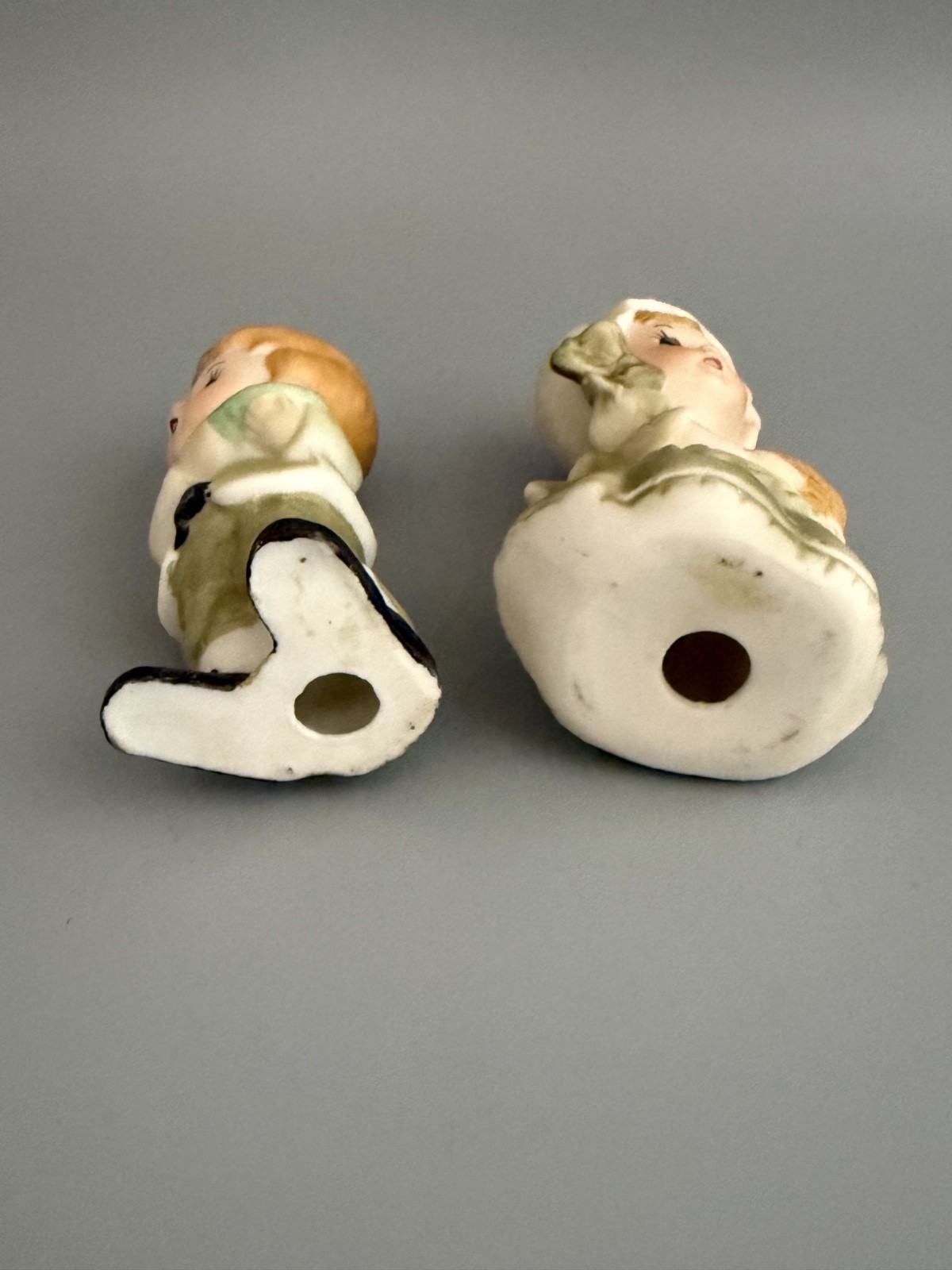 Boy and Girl Shamrock/ St. Patricks Day Figurines Pair