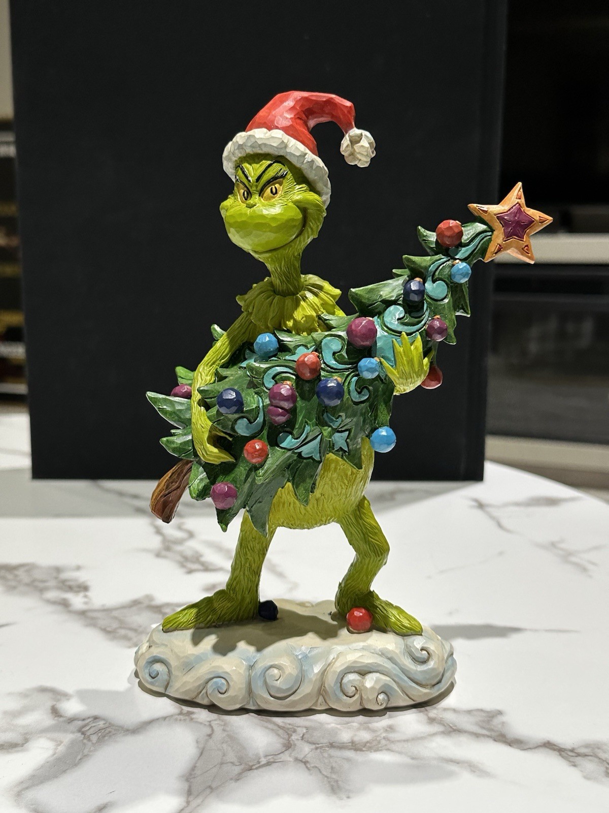 Jim Shore Grinch Stealing Christmas Tree Figurine 6002067 2018 Dr. Seuss 9”