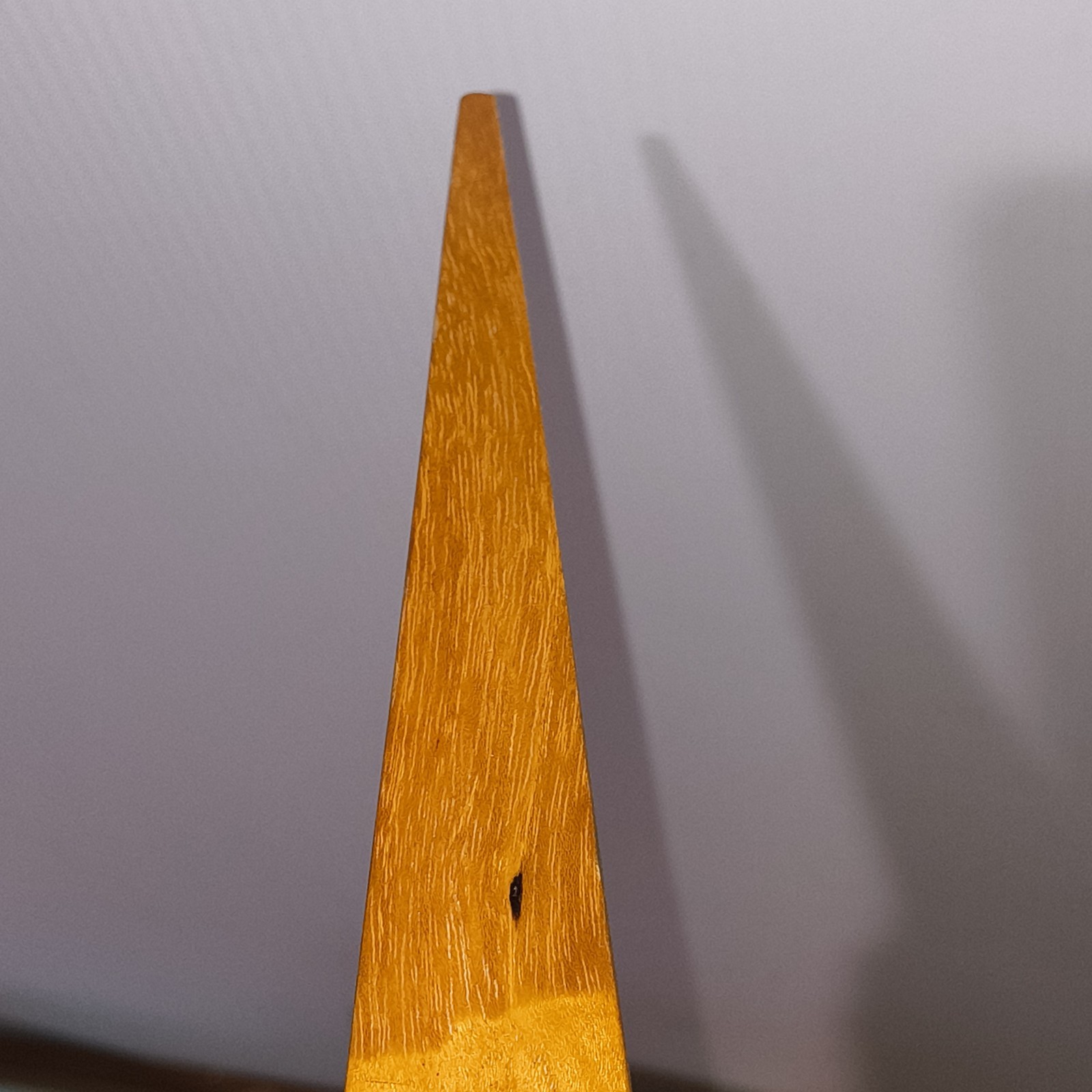 MCM Wood & Lucite With Glass Obelisk Mid Century Modern 18″