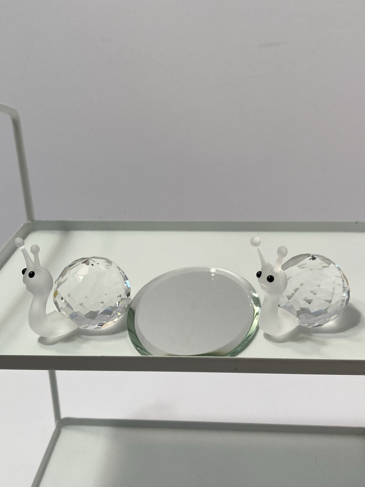 swarovski crystal small snail figurines (2)