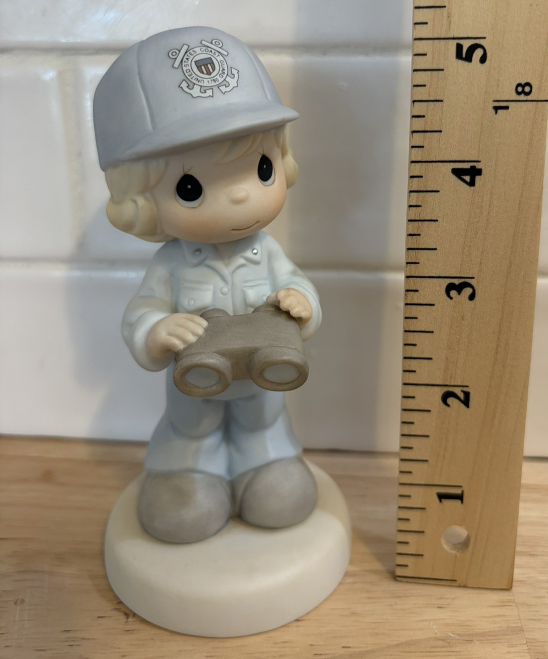 Precious Moments Figurine “I’m Proud To Be An American” #729906 Girl Coast Guard