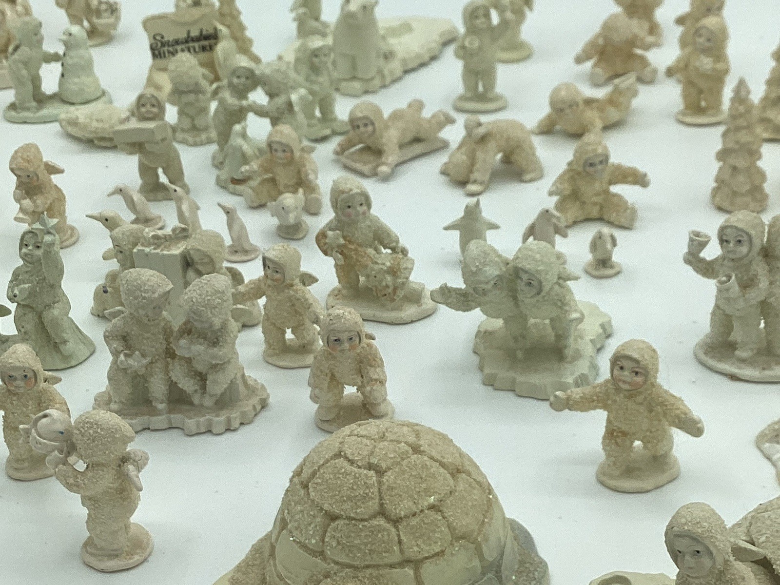 Vintage 56 Mini Snowbabies Figurines Christmas Winter Themes 68 Pieces