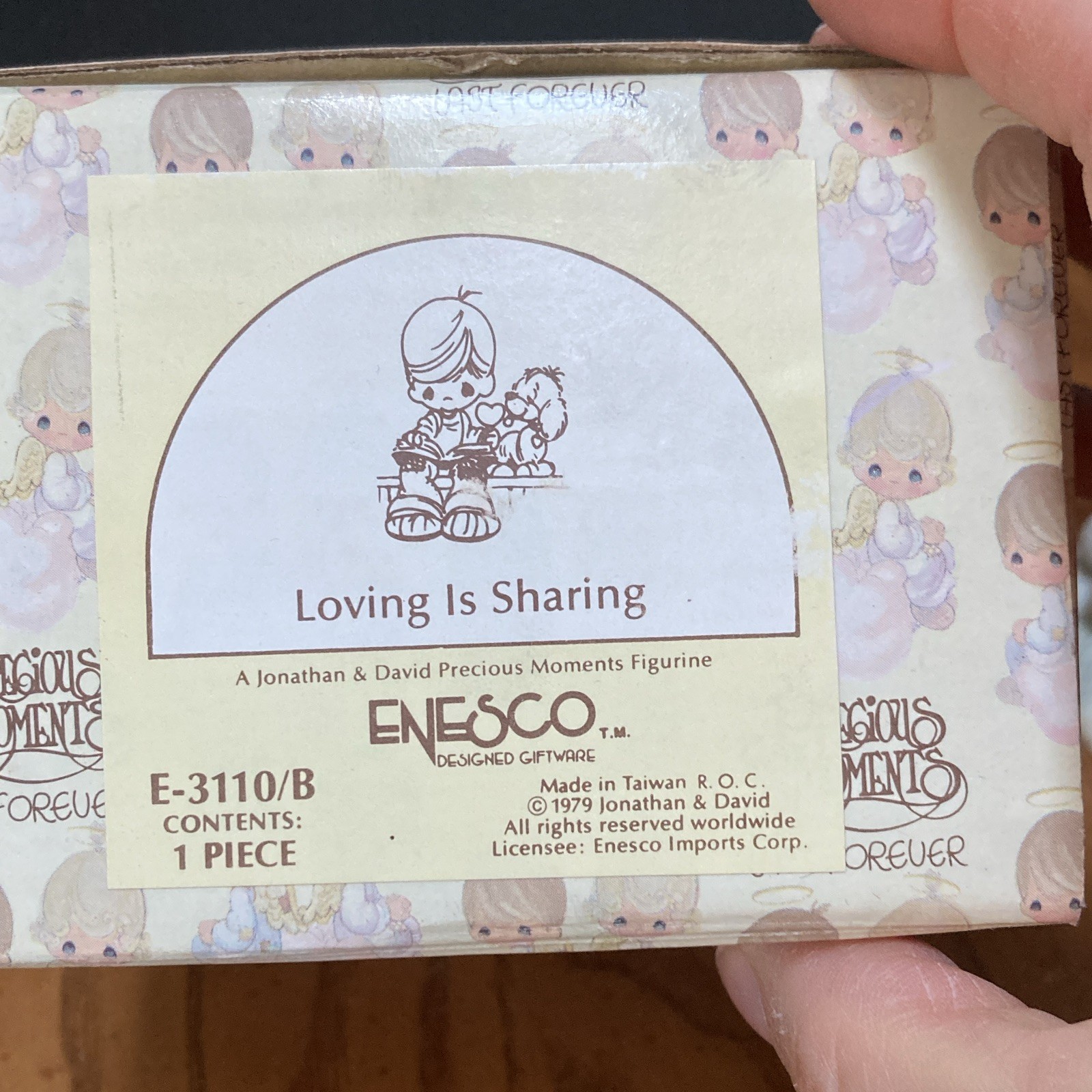 Enesco Precious Moments “Loving Is Sharing” Boy & Dog Figurine Boxed