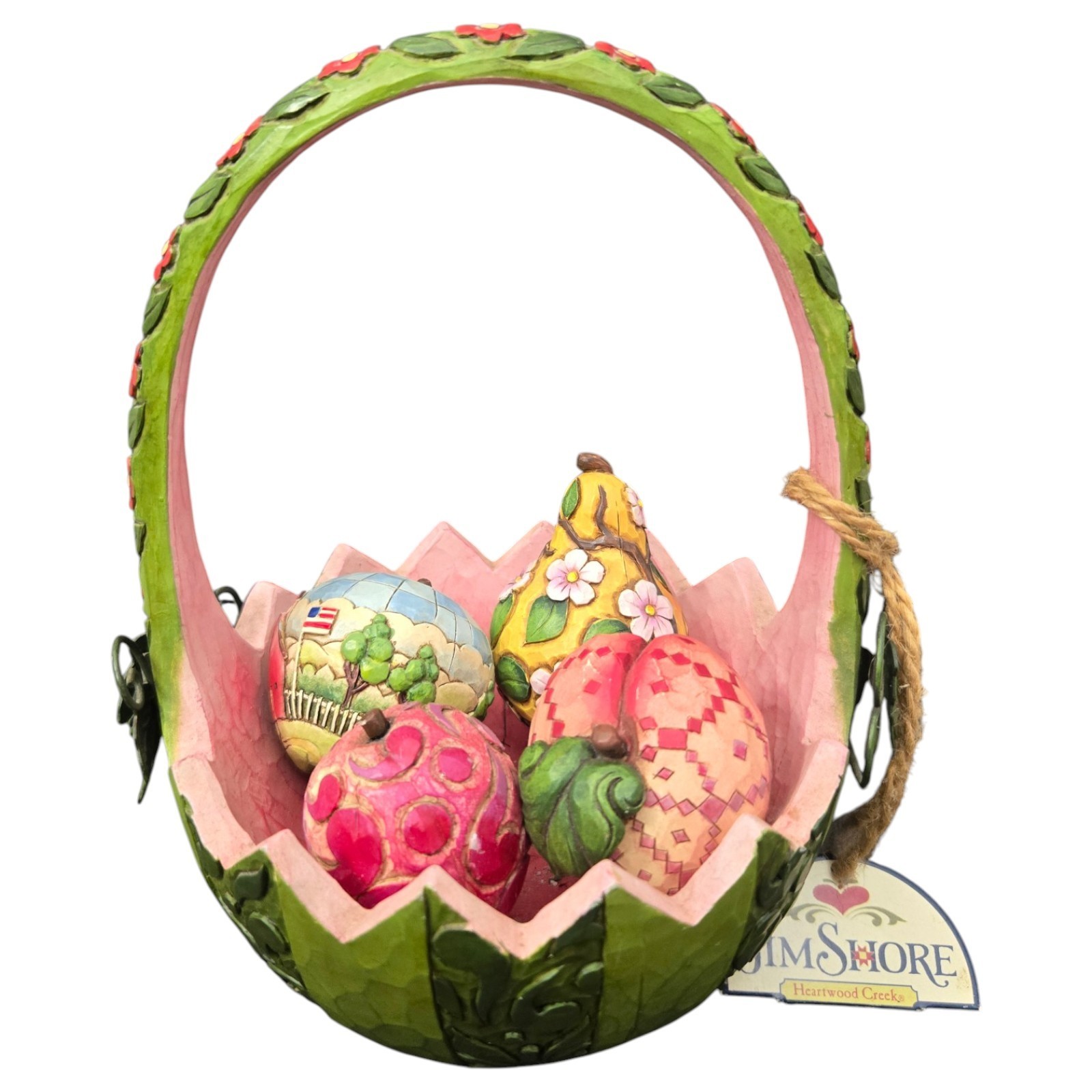 Jim Shore Watermelon Basket With 4 Fruits “A Taste of Summer’s Goodness” 2007