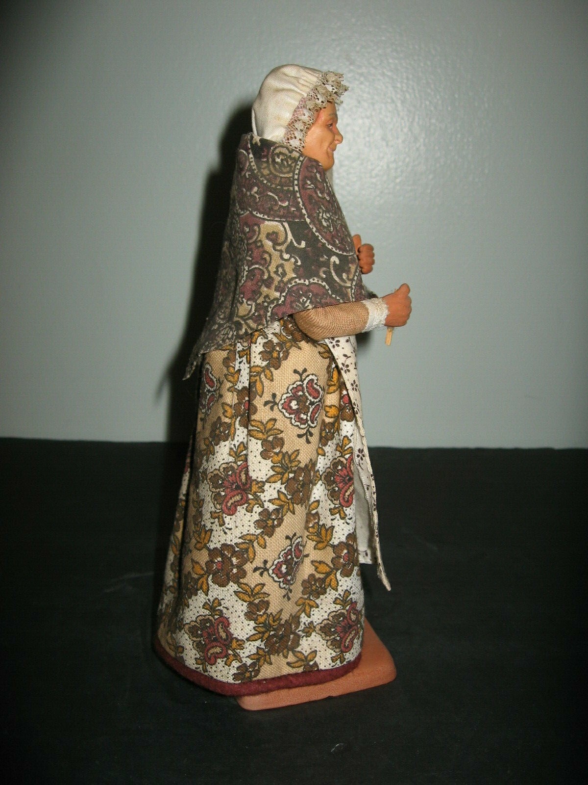 Vintage French Terracotta Doll “Cutie” Claude Carbonel Santon Of Provence Signed