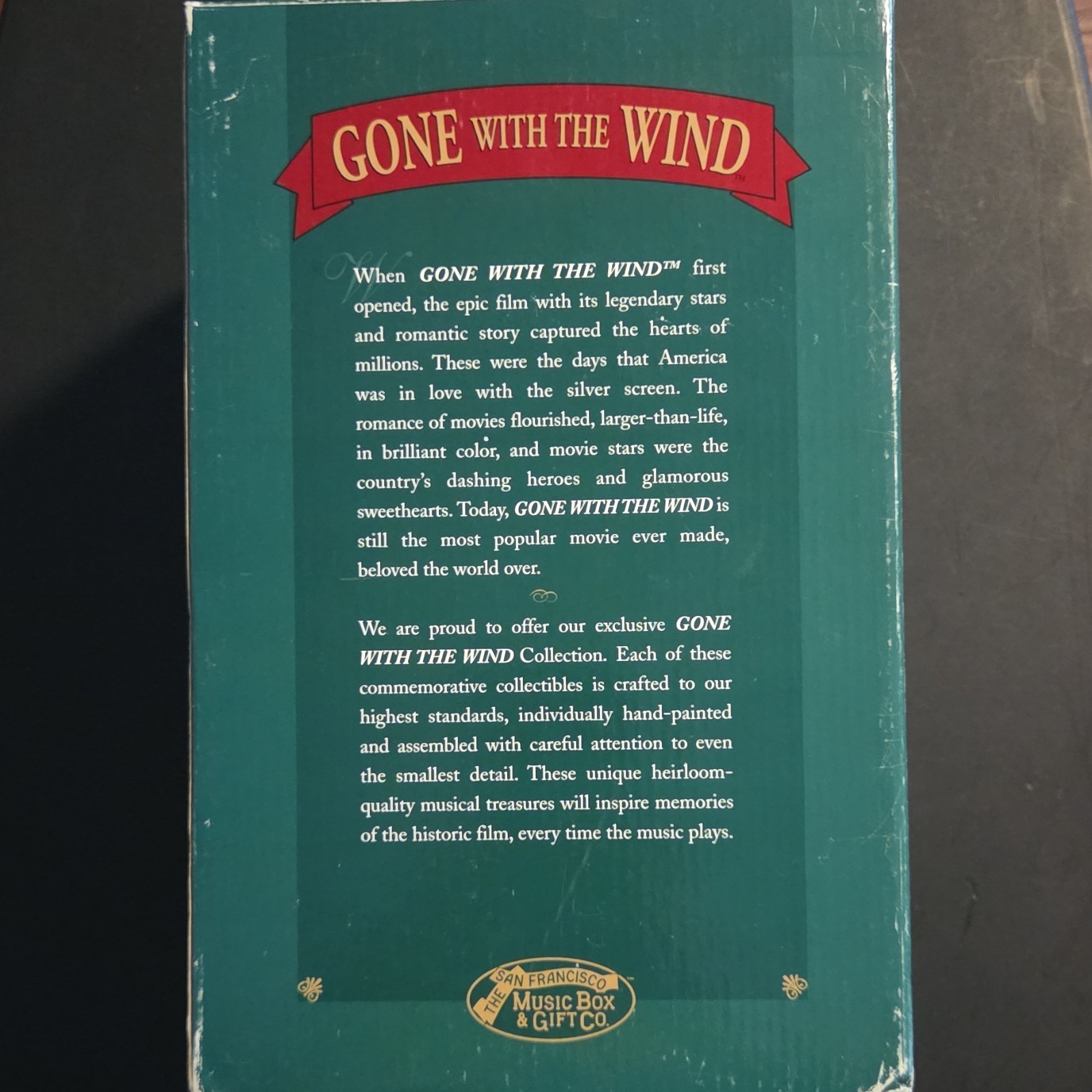 San Francisco Music Box Co Gone with the Wind Scarlett Musical 1999