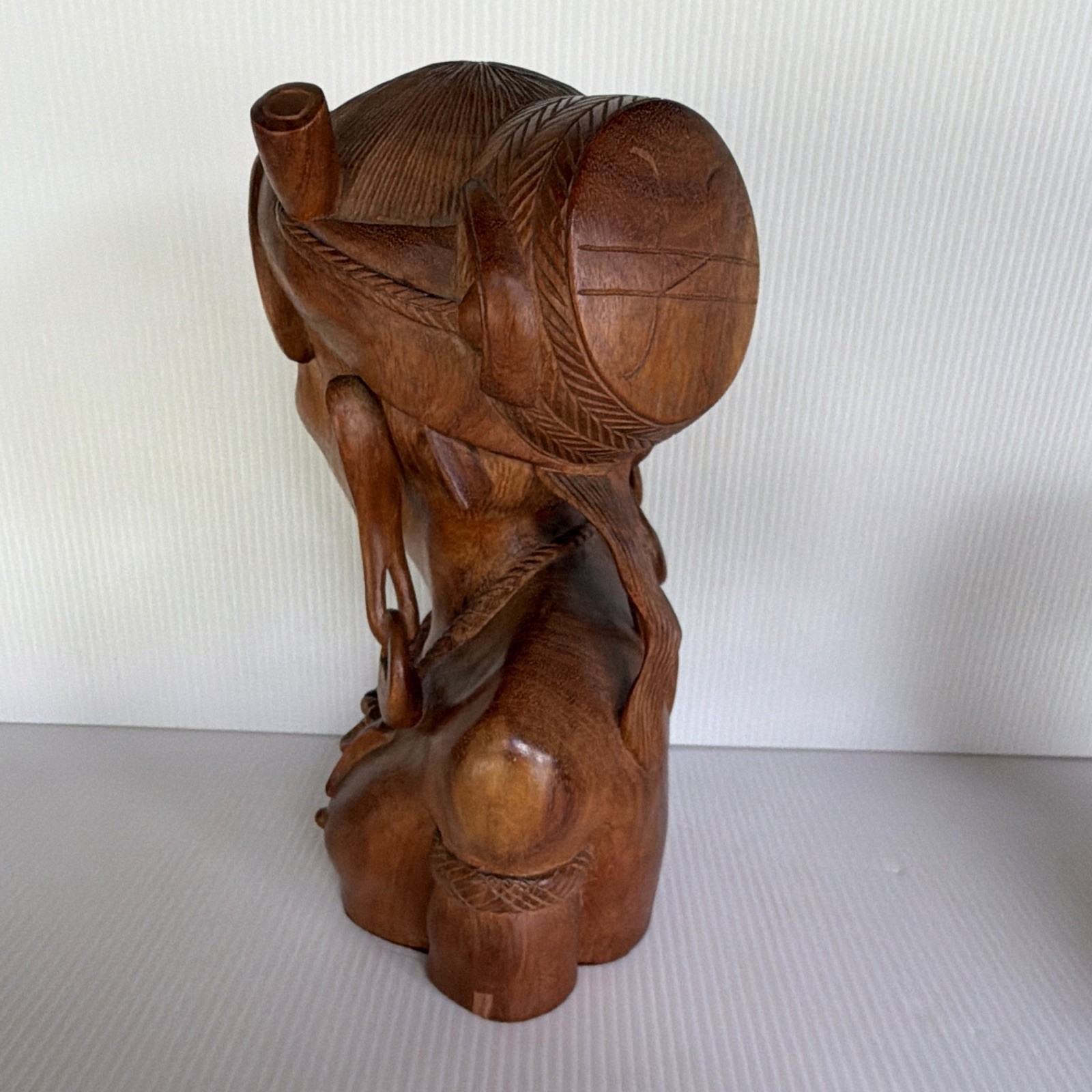 Hand Carved Wooden Igorot Philippines Carved Bust Wonderful Craftsmanship 1930’