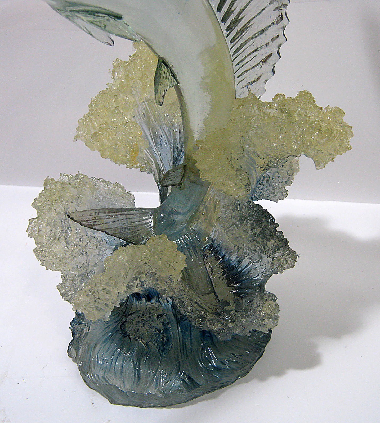Vintage Acrylic Sailfish Statue Figurine Nautical Theme Cabin Decor