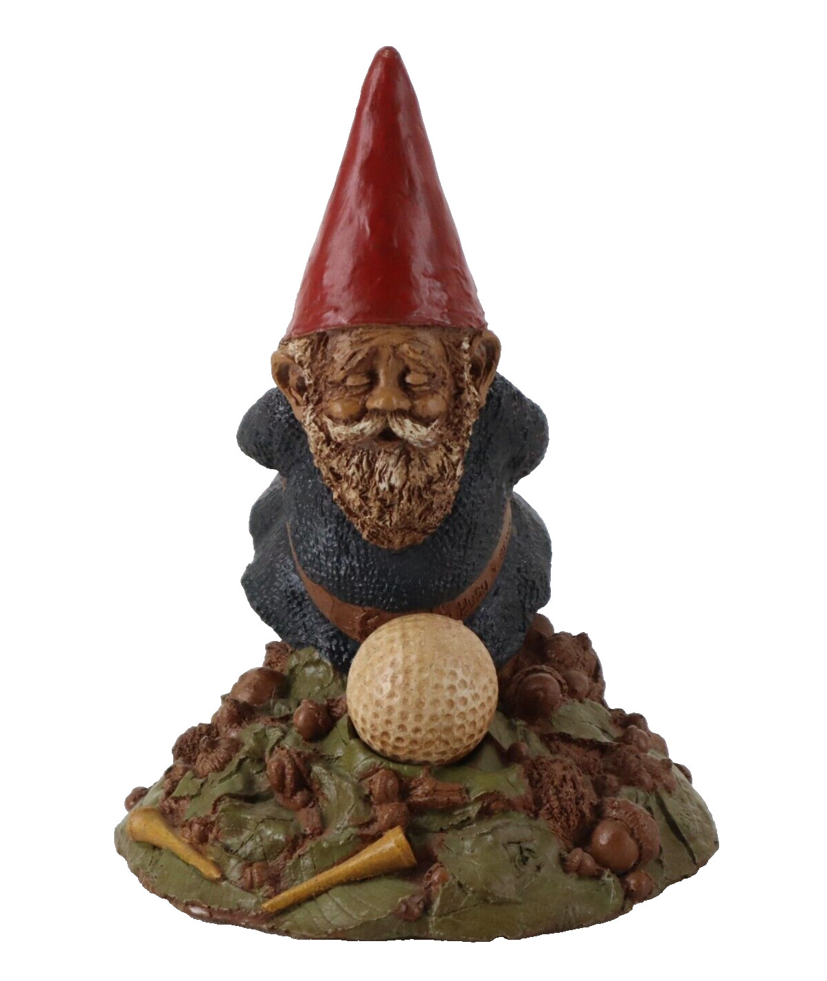 Tom Clark Gnome Hugh Robert Golf Ball Gnome Signed 5-25-84 Cairn Studio #38 COA