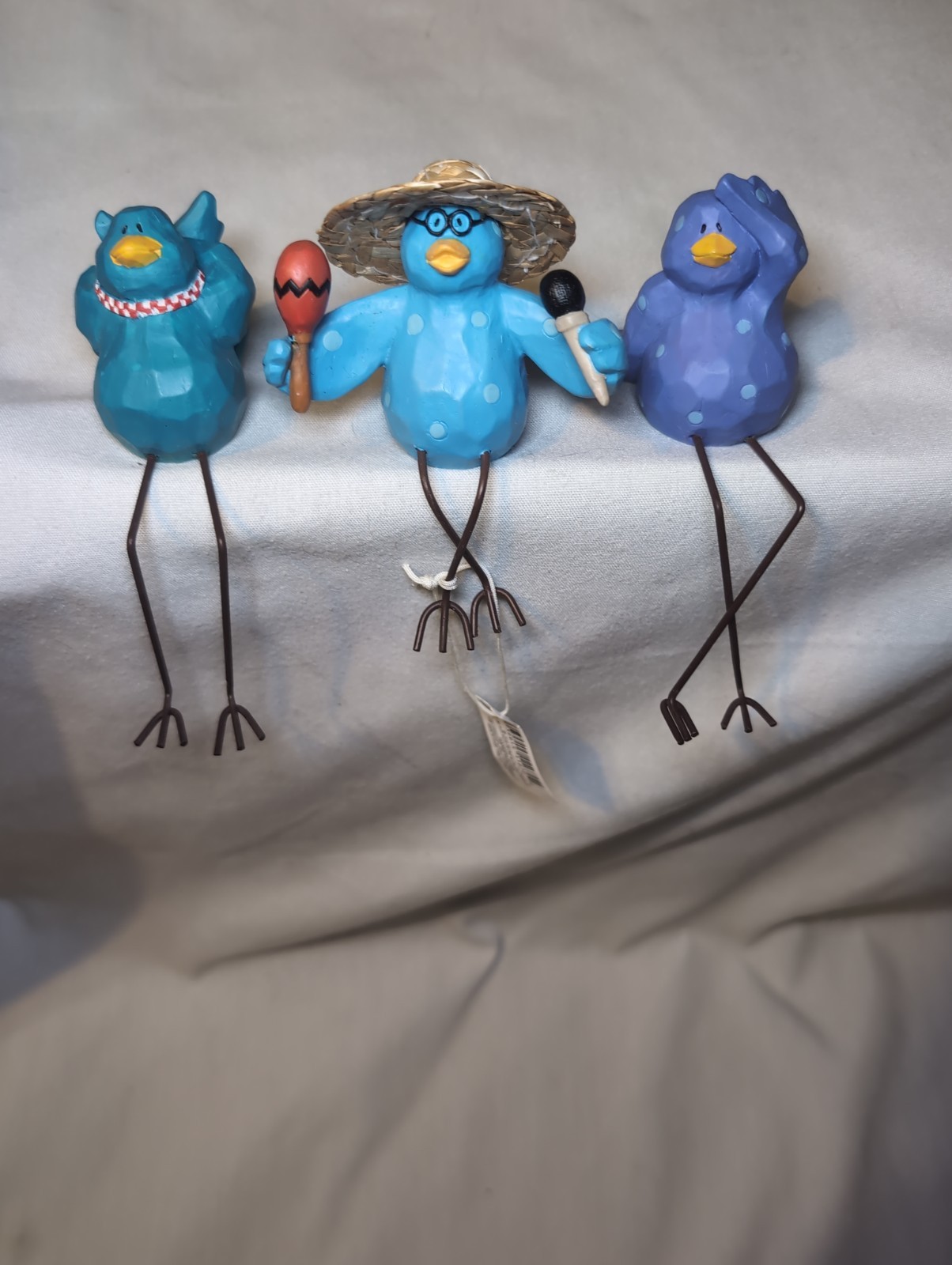 3x “Tweet Along With Me” Shelf Sitter Birds by Russ Berrie