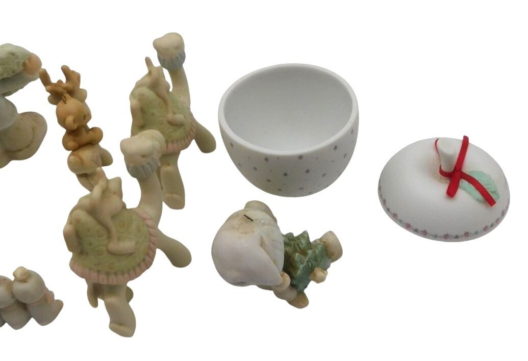 Large Lot of Precious Moments Figurines Ceramics Holidays Japanese Trinket Box