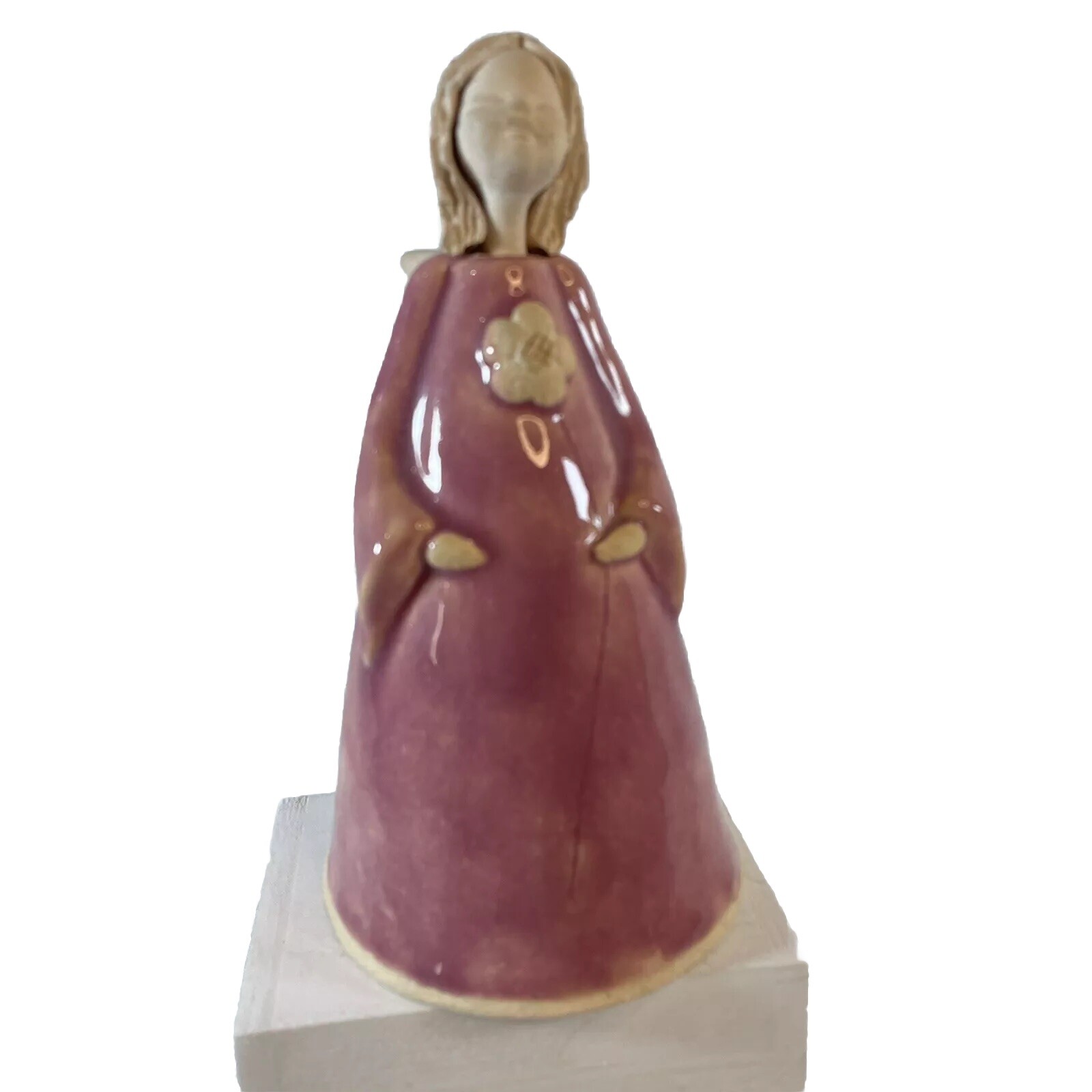 EARTHENWARE POTTERY ANGEL Pregnant Faceless Pink New Mom Maternity