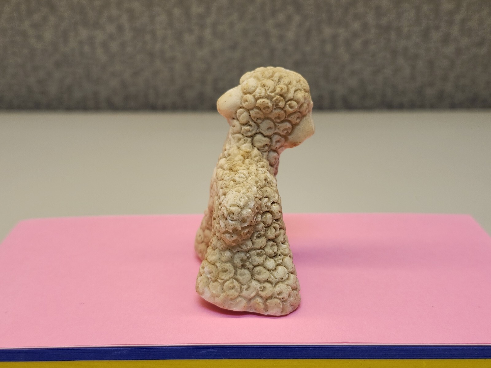 Vintage Minature Carved White Lamb Stone? Resin?