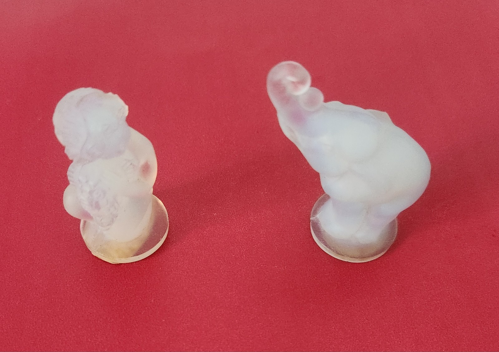 Vintage Art Deco Sabino Opalescent Glass Figurines