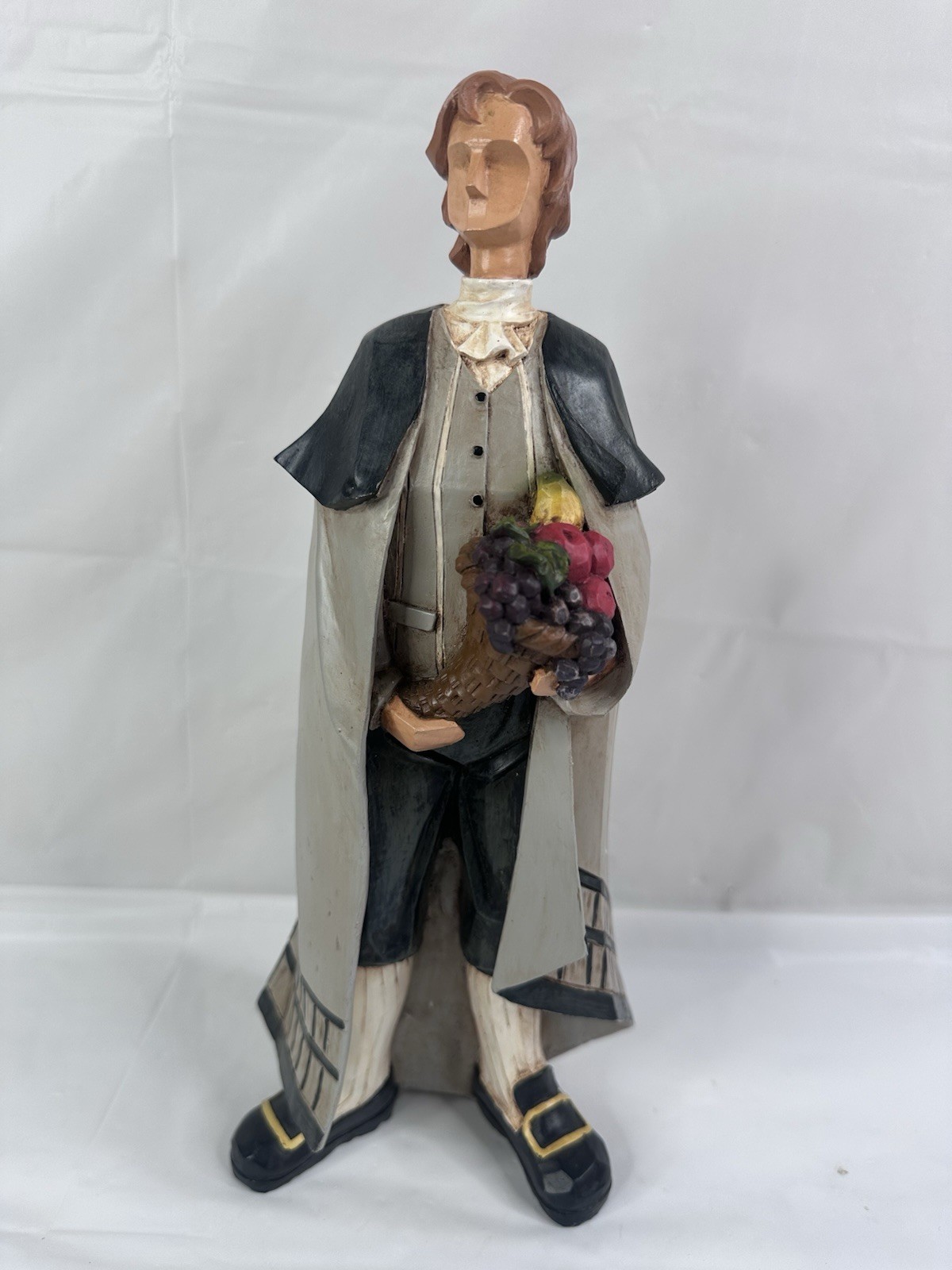 Pilgrim Figurine Folk Art Primitive Thanksgiving Fall Decor