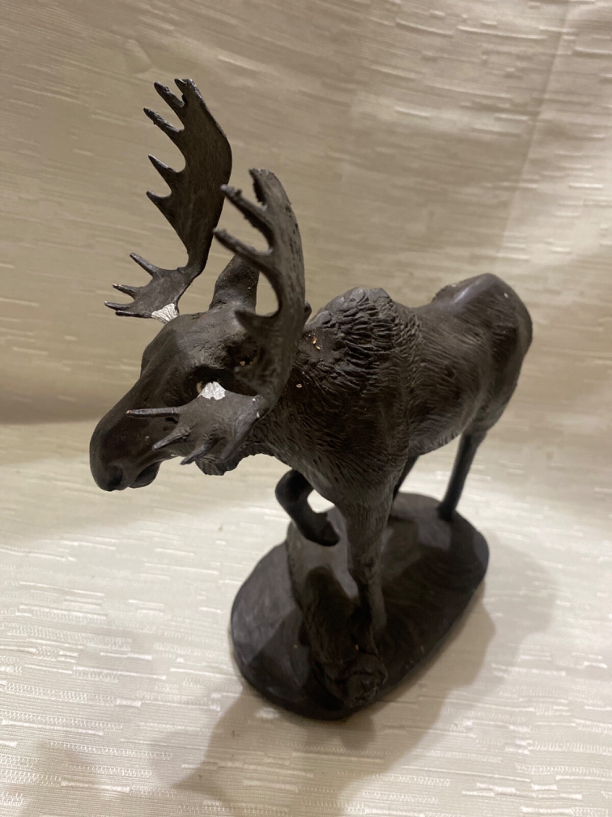 Moose Statue Figure CHESAPEAKE REPRODUCTIONS Made in USA 8”T 8.5”L