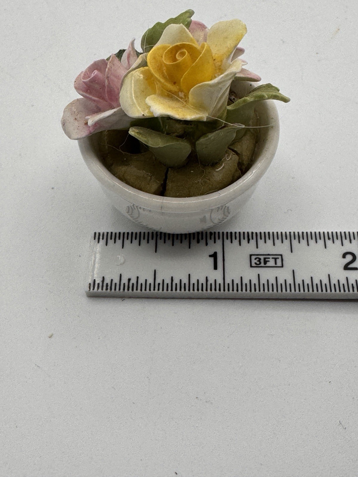 vintage Coalport Bone China bouquet of flowers white pot 1750 England