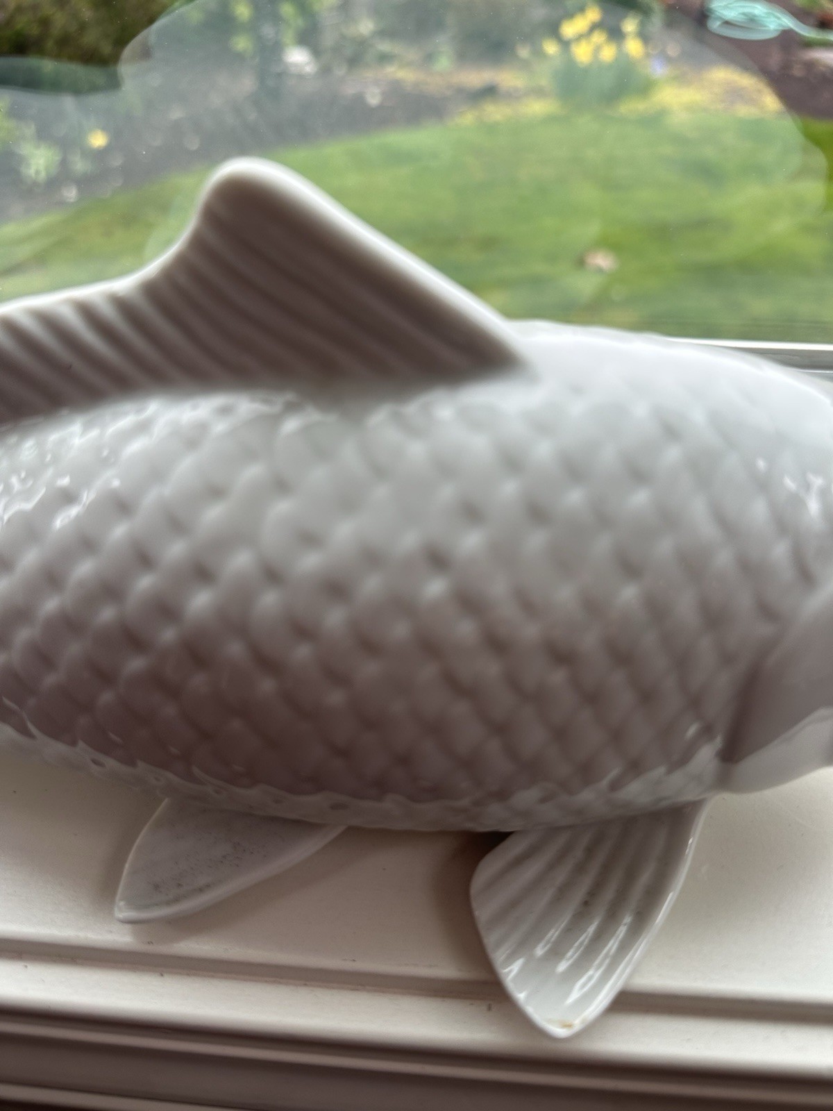 Andrea By Sadek Japanese Large Koi Fish Porcelain Figurine Sculpture 12″ Regency