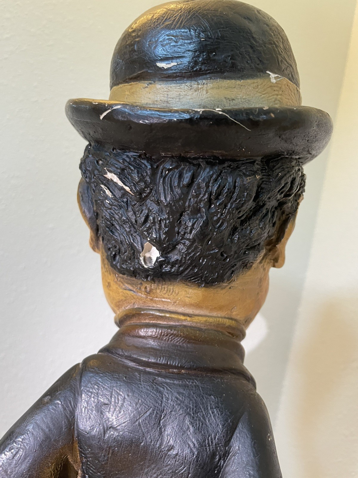Authentic 1971 Rare Vintage Charlie Chaplain ESCO Chalkware Sculpture 15”