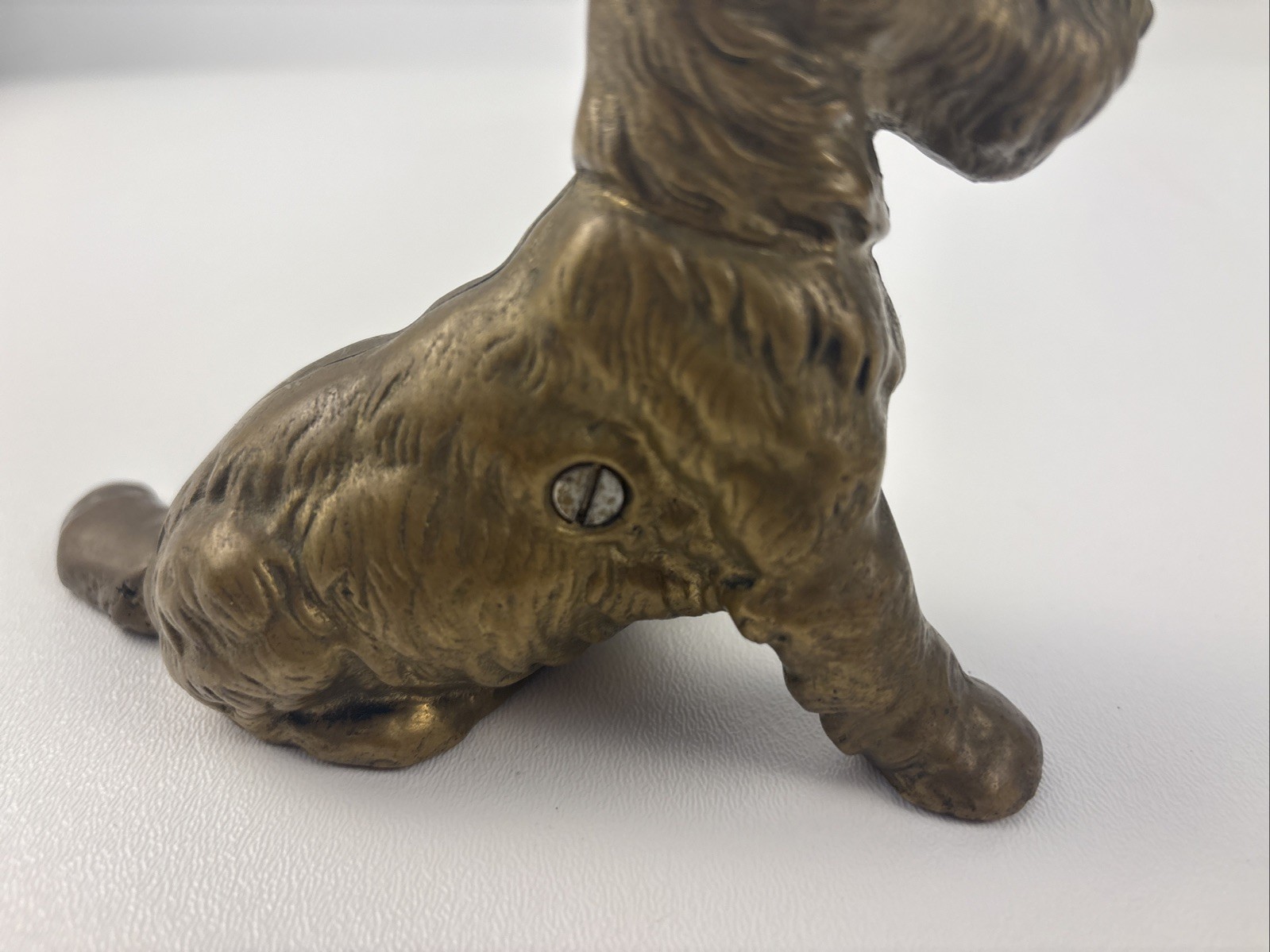Vintage Solid Brass7″ Scottish Terrier Coin Bank