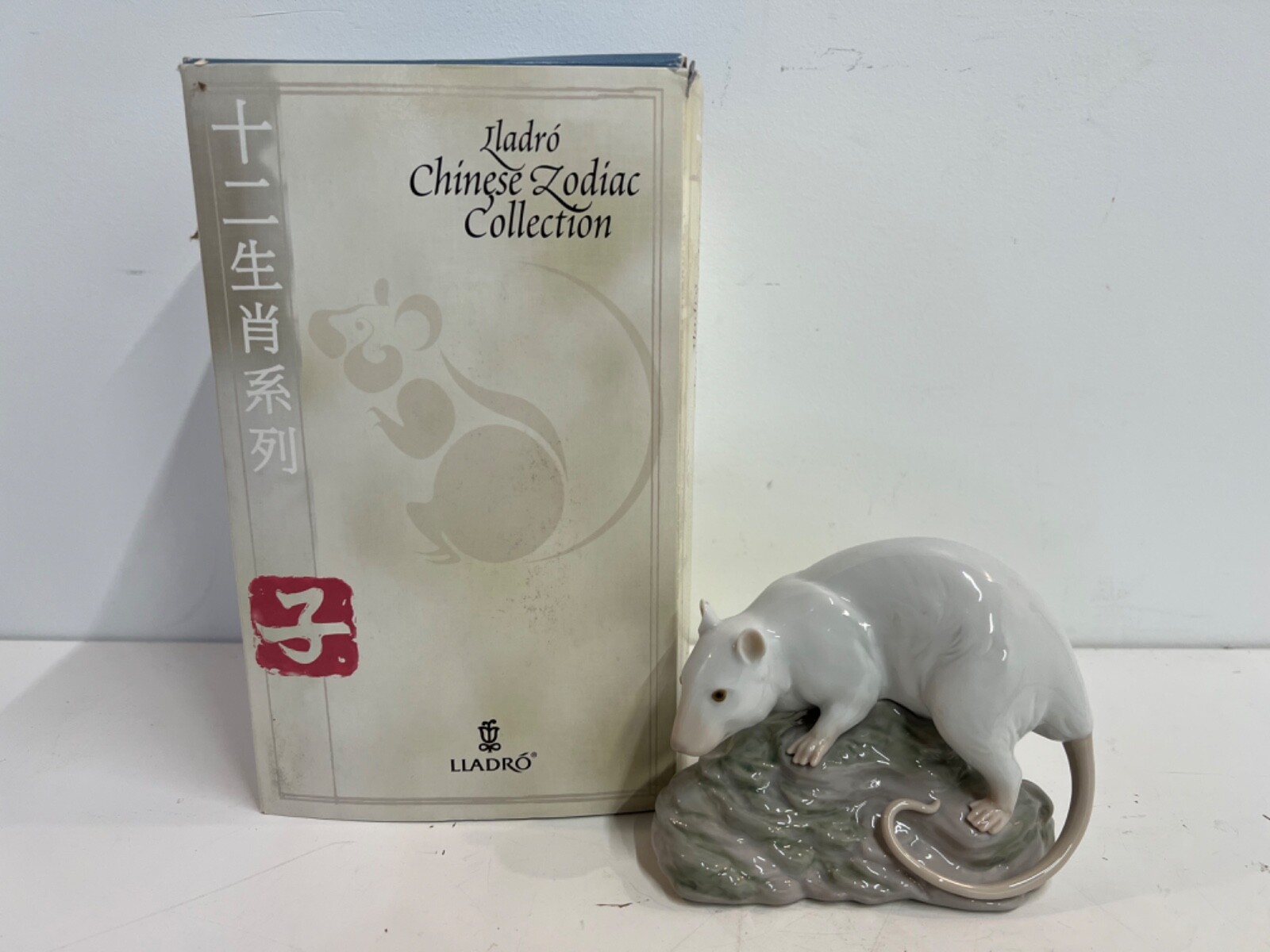 Lladro Chinese Zodiac Collection “The Rat” with Original Box & Stand #8289