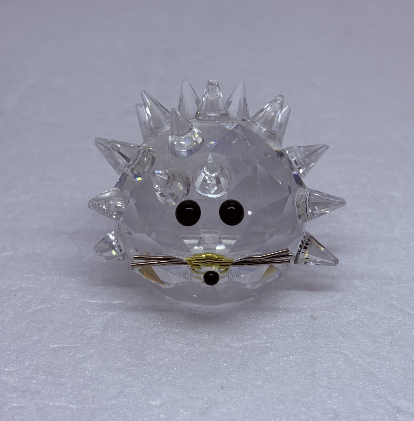 Swarovski Crystal Hedgehog Metal Whiskers Figurine Paperweight Art Austria 25