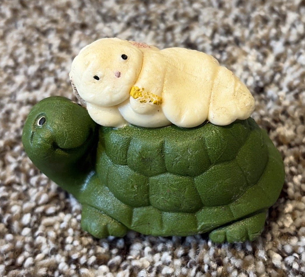 Vintage Avon Woodland Charmers Rabbit Turtle Mini Pomander 1982