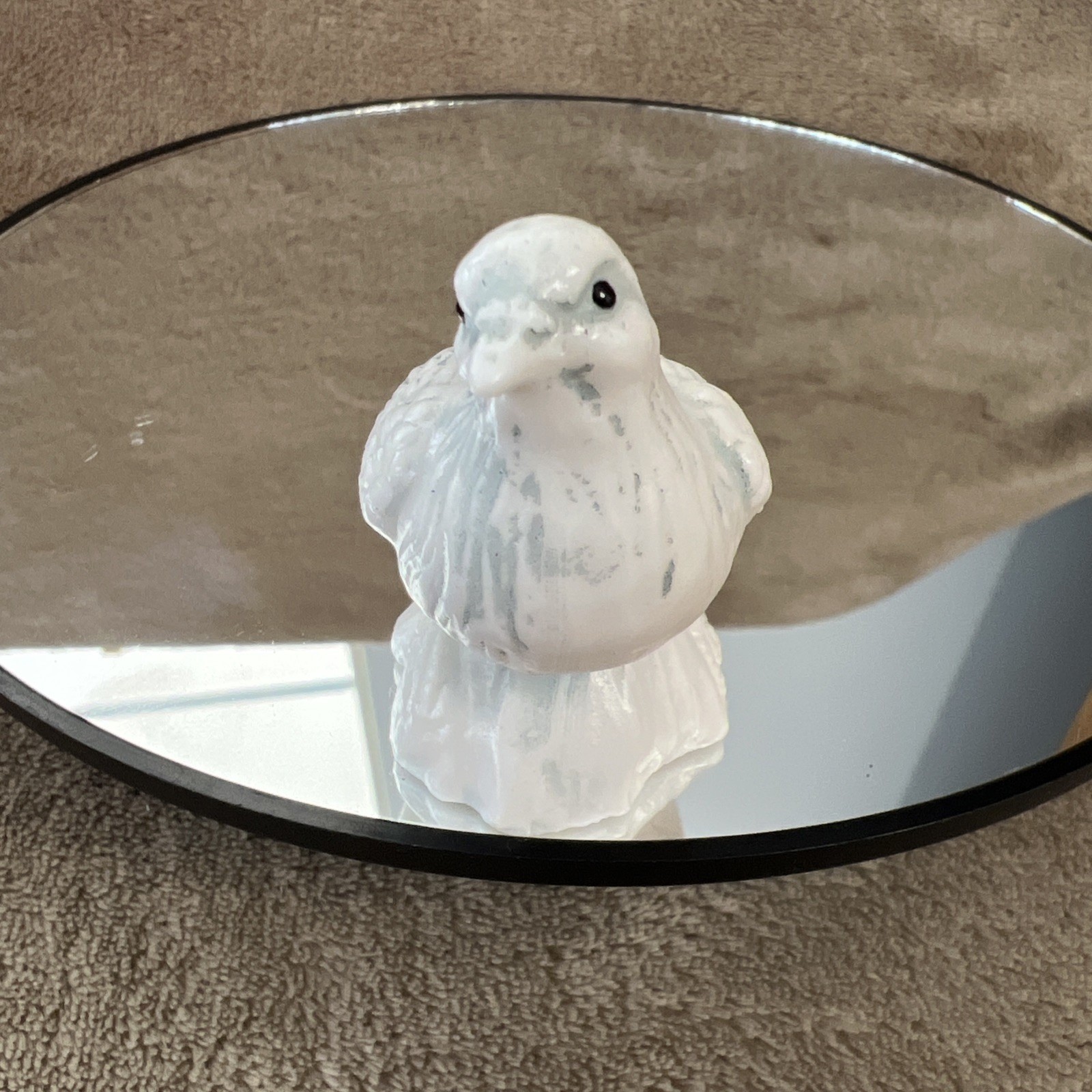 Miniature Porcelain Dove Figurine 2.25″ Shelf Sitter