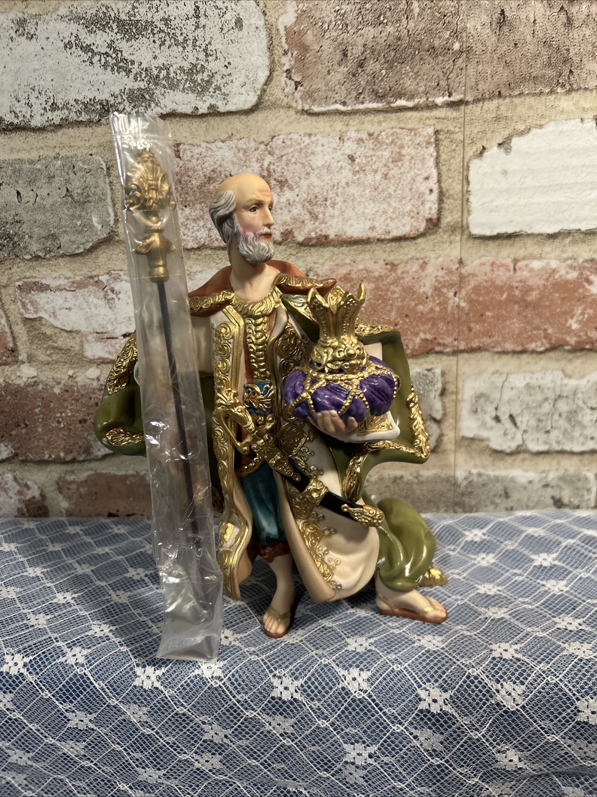 Franklin Mint MELCHIOR The Vatican Nativity Scene Porcelain Figurine~NWOB