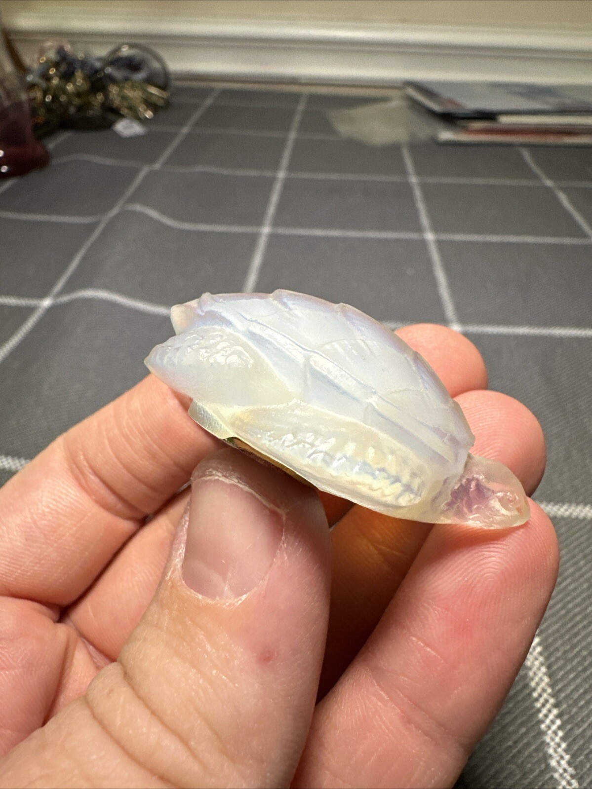 Turtle Sabino artisan opalescent crystal turtle artist signed made in France