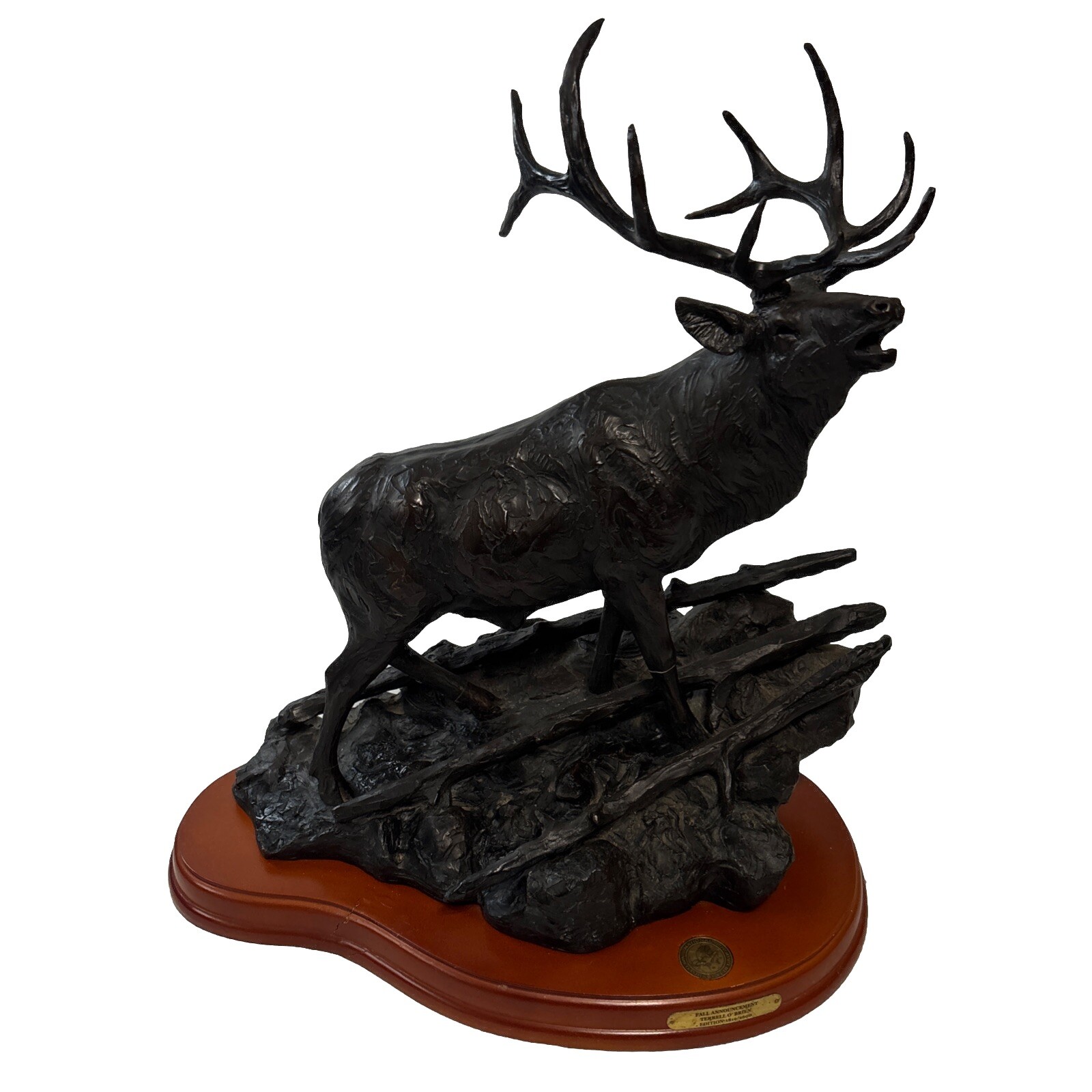 NWTF Elk Sculpture “Fall Announcement” By Terrell O’Brien Collectible 1819/2600