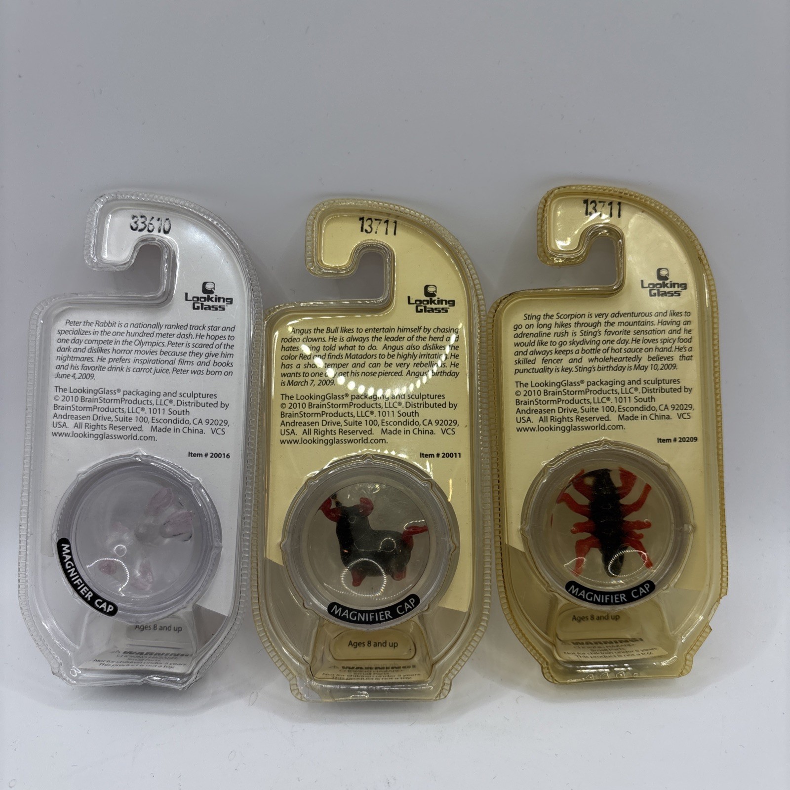 Looking Glass Torch Sculpture Glass Animal Figures Lot Of NIB Scorpion Bull