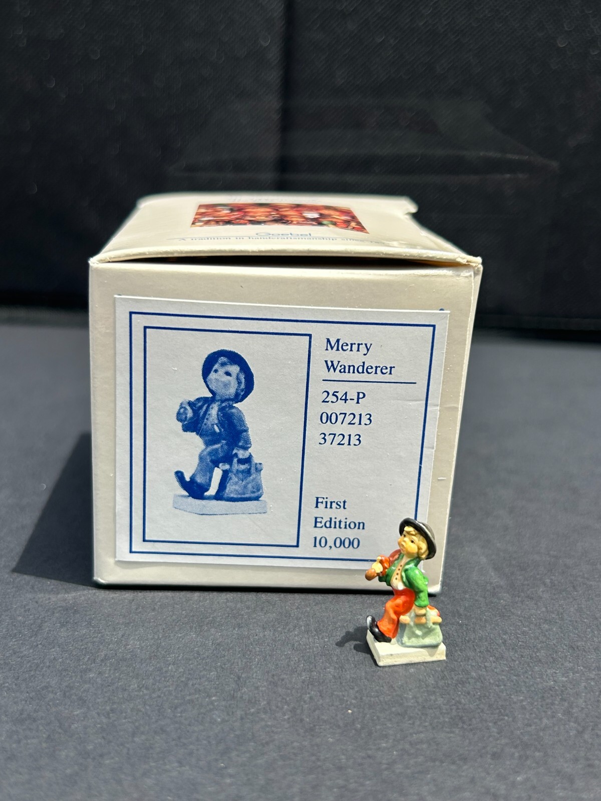 Olszewski Goebel Hummel Miniature Figurine, “Merry Wanderer”, #254-P 1st Ed. NIB