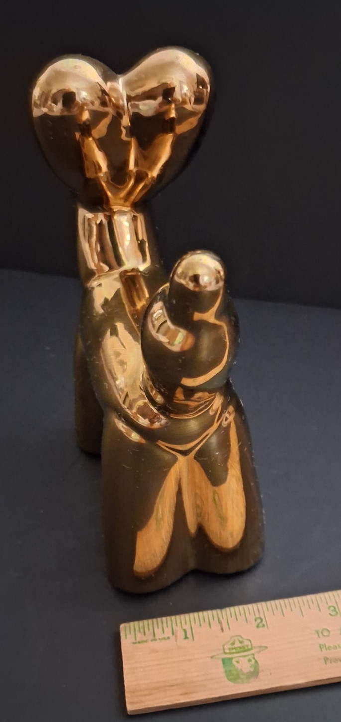 Gold Ceramic Balloon Dog Figurine Décor 6.5″ Tall x 6.5″ L