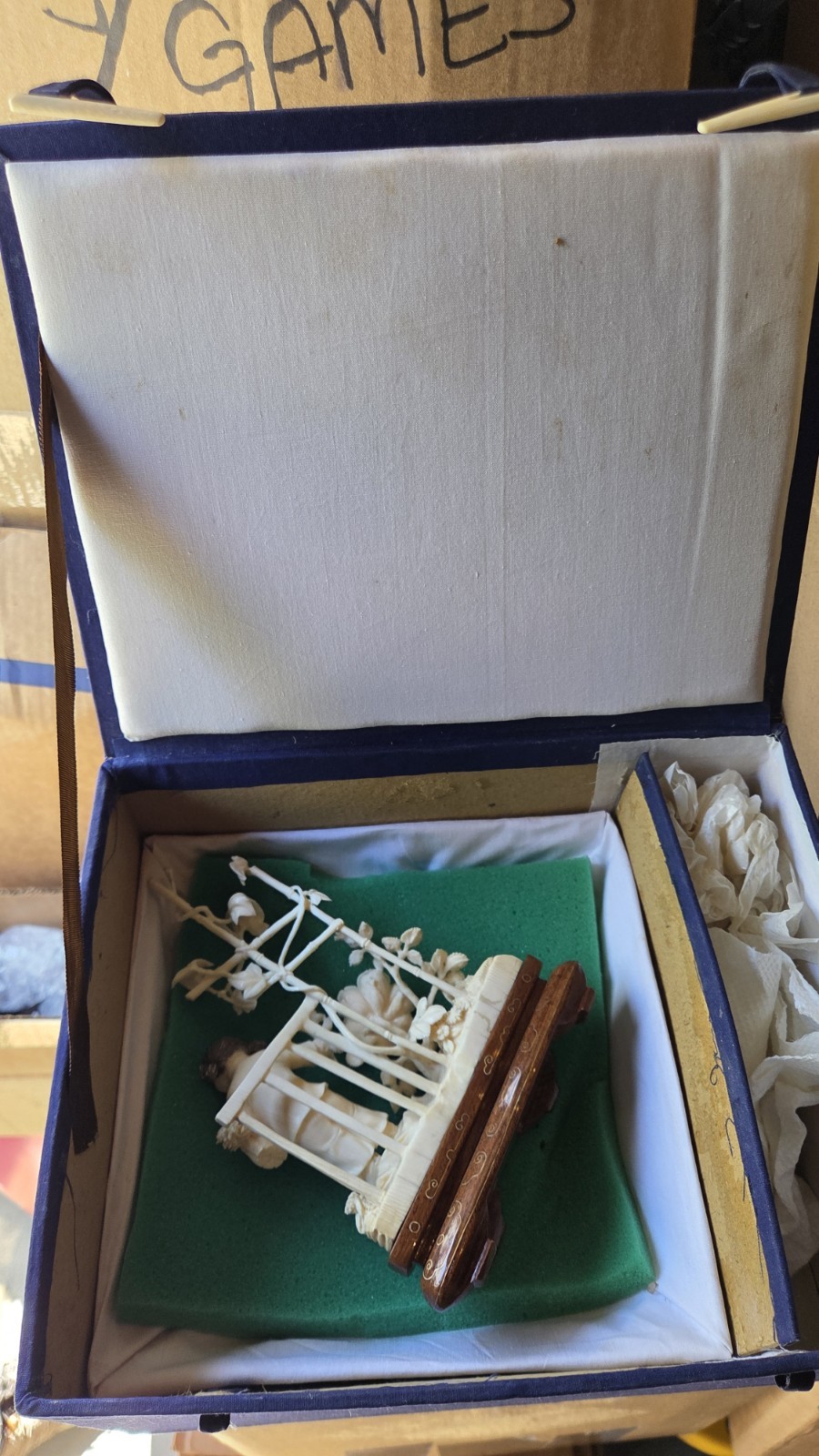 Chinese Ivory Girl Cultural Revolution Sculpture Hand Panited 1950s-1960s