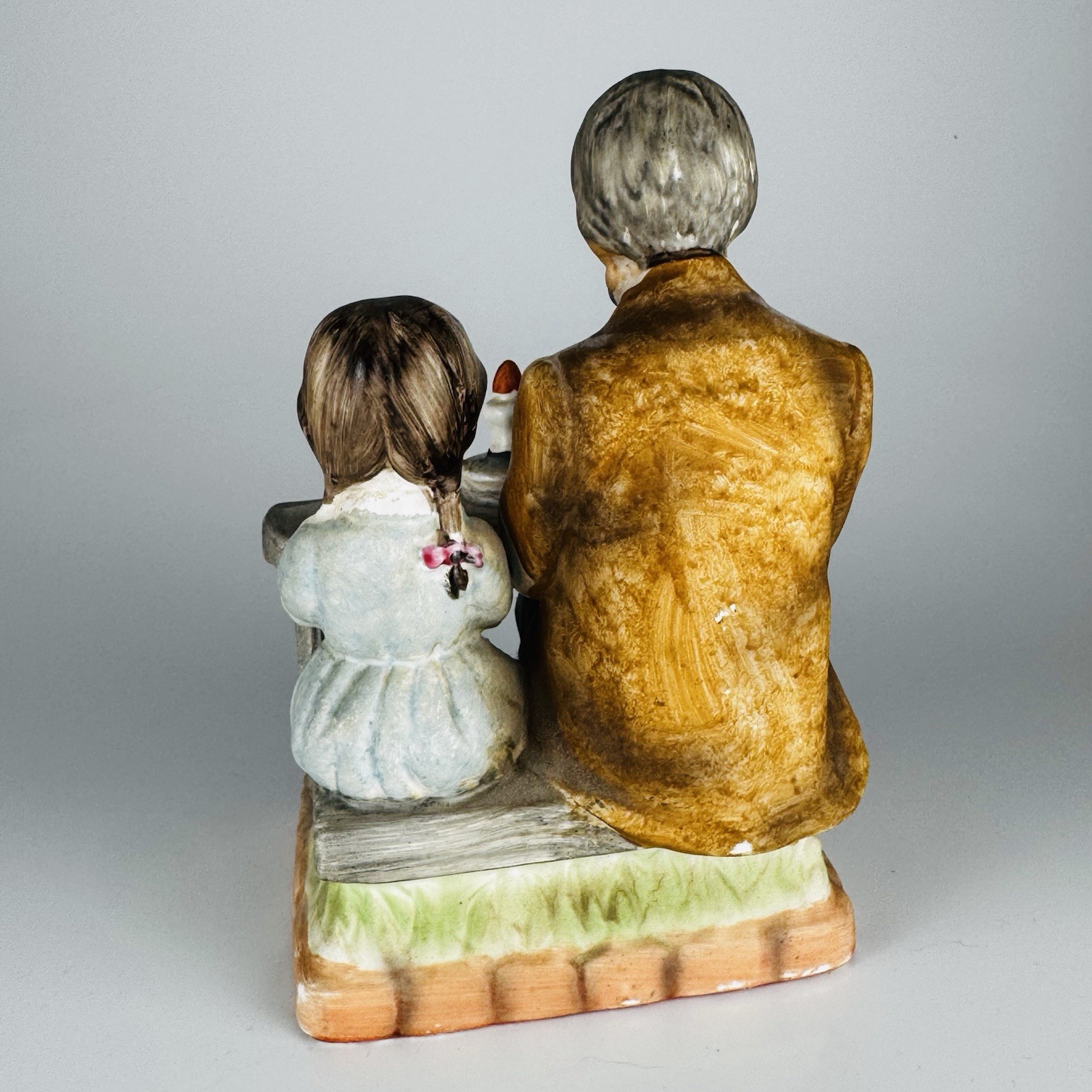 Vintage Norleans Japan Praying Father & Daughter Figurine Table Grace 7”