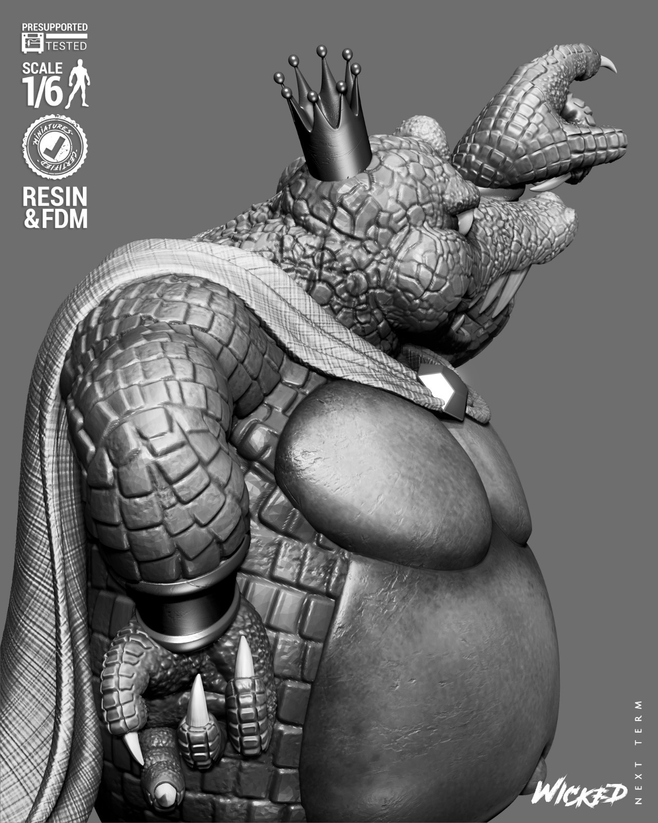 King K. Rool – DK Country – 1/6 Scale Statue 3D Print Model Kit Unpainted