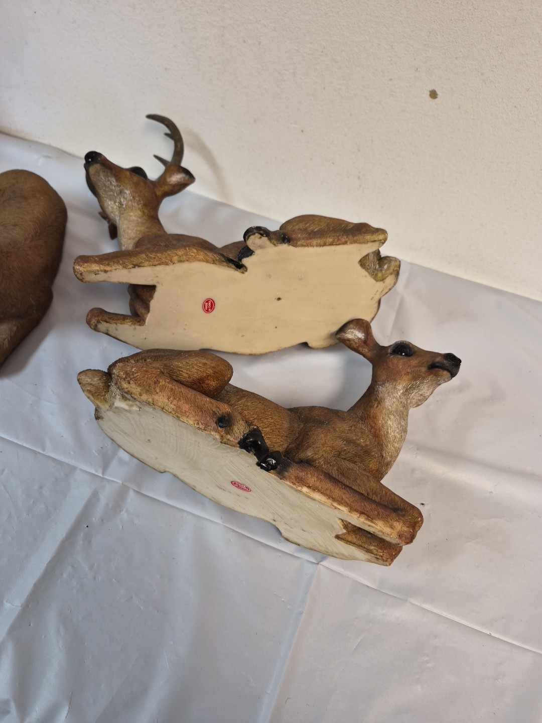 Vintage Homco 1985 Deer Fawn Family 3 Figurines- Buck & Doe Unmarked