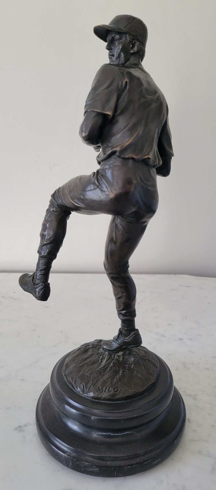 Baseball Pitcher Bronze Metal Sculpture Statue Figure Trophy MLB Decor Collector
