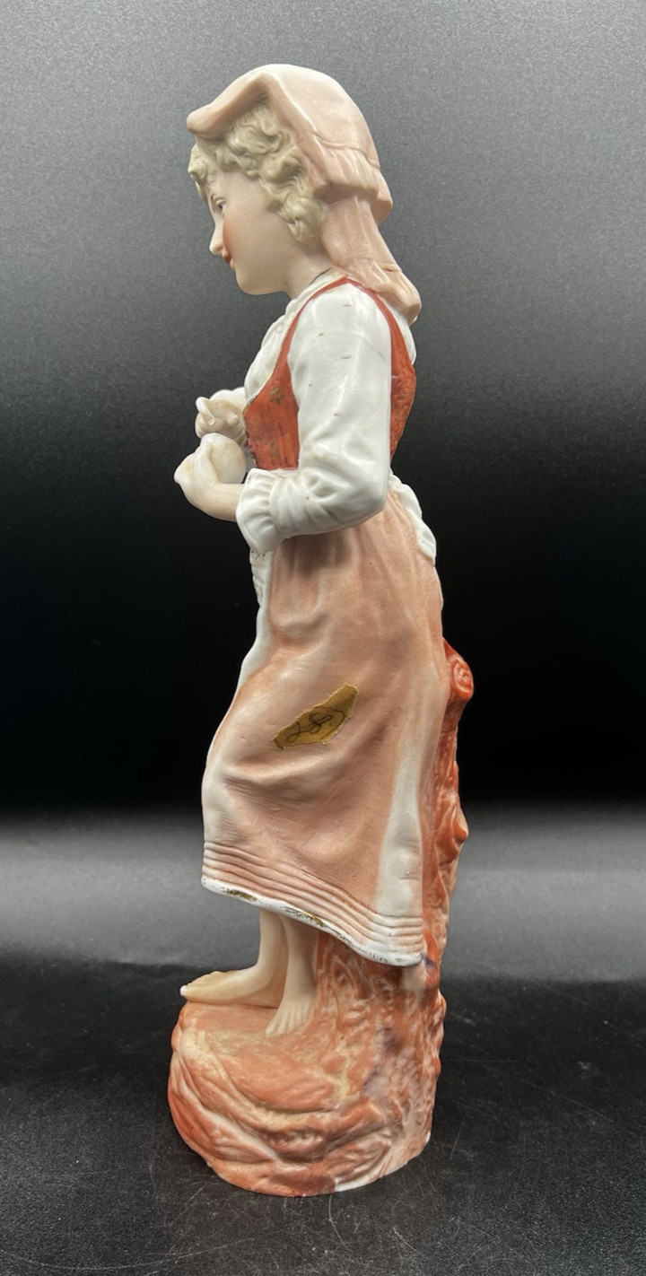 Gebruder Heubach-German Bisque-Young Woman With A Shell In Her Hand Figurine