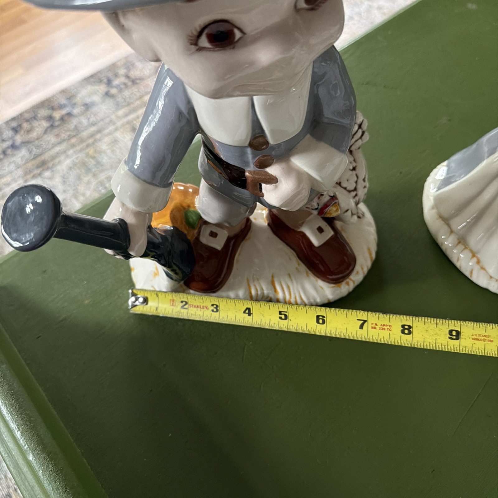 Pair of Ceramic Pilgrim FIgures, Pilgrim with Wife 1960s