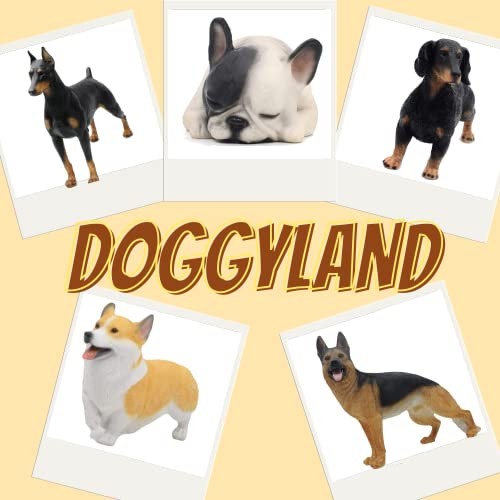 Comfy Hour Doggyland 6” Sleeping French Bulldog Figurine, Black & White