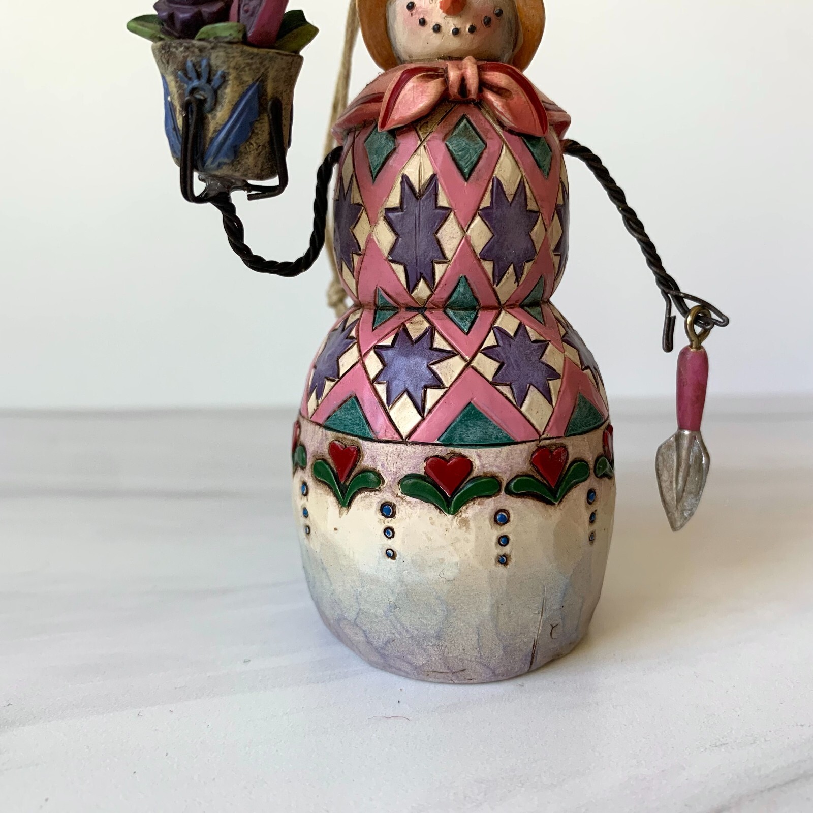 Jim Shore 2003 Gardening Snowman Woman Enesco Xmas Ornament Heartwood Creek