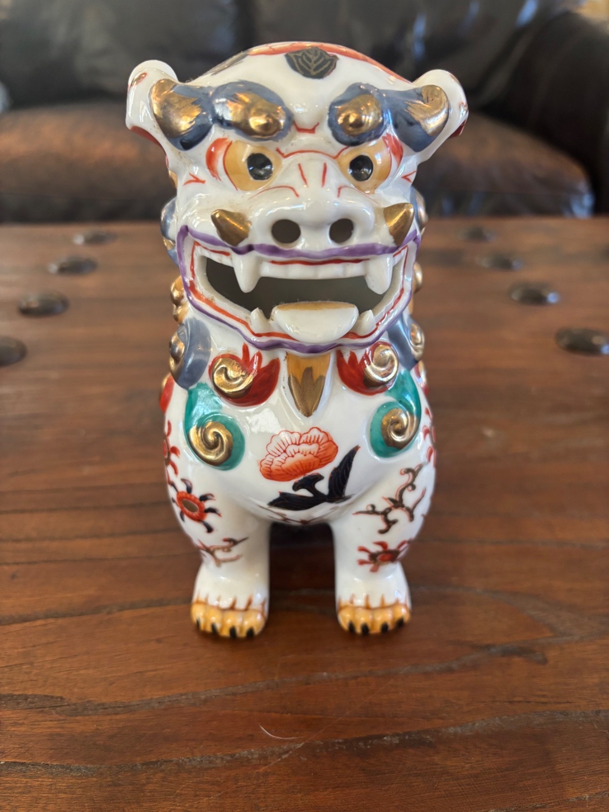 Andrea by Sadek Porcelain Foo Dog Guardian Lion Figurine Made in Japan Vintage
